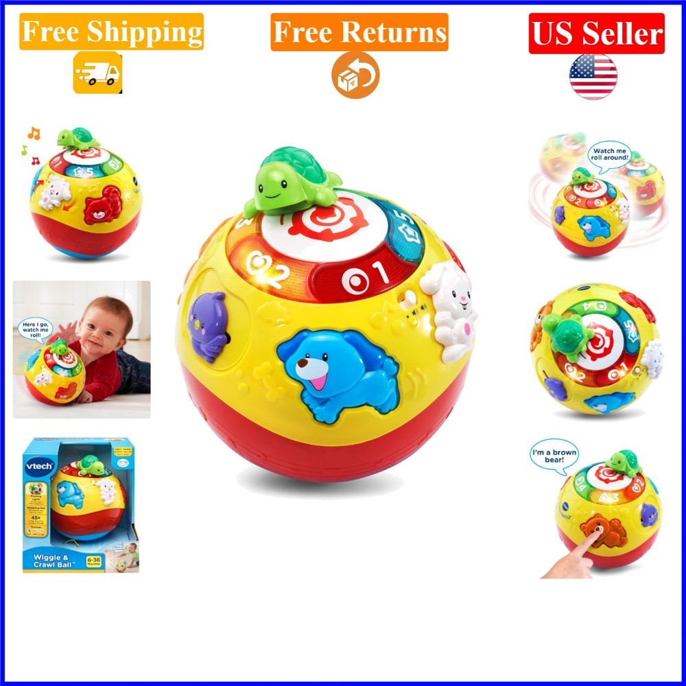 Multicolor Wiggle & Crawl Ball for Babies, Interactive, Lights & Sounds