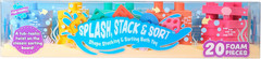 Shape Sorter & Stacking Toddler Bath Toy 20 Foam Pieces Floats Tub Walls