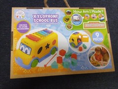 Toddler Xylophone School Bus 9 Pieces, Bus Store Accessories