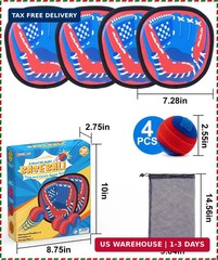 Toss and Catch Game Ball Set Toddler Toys for 3 4 5 6 7 8 Year Old Boys Girls, E