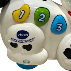 VTech Pull and Sing Dalmatian Puppy Dog Infant Toy 6-36M Clean! WORKS! SEE VIDEO