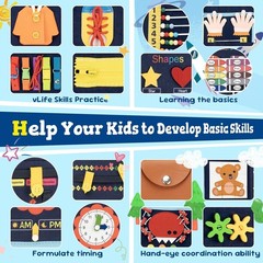 Interactive Toddler Busy Board Book – Fine Motor Skills & Cognitive Development