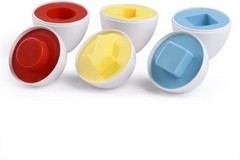 “Color Shape Matching Eggs for Toddlers, Preschool Learning Educational Pink “