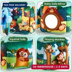 Baby Toys 6-12 Months – Baby Tissue Box Toy for 6 9 12 18 Months Old Montessori