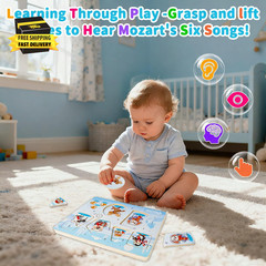 Wooden Sound Puzzles for Toddlers 1-5 with 6 Arctic Animals & Music | 6 Arctic A