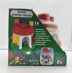 NIB Battat Shape Sorter House Toy Color and Shape Sorting 6 Keys 12 Shapes New