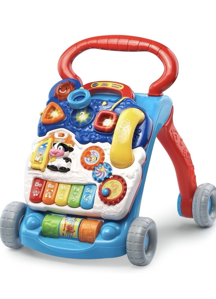 VTech Sit to Stand Learning Walker Blue Baby Push Walker Toddler Activity Center