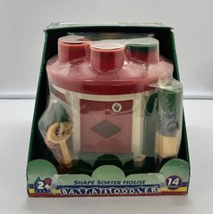 NIB Battat Shape Sorter House Toy Color and Shape Sorting 6 Keys 12 Shapes New