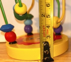 Montessori Educational Toddler Math Toy Wooden mini Beads Wire Puzzle 4.5”H
