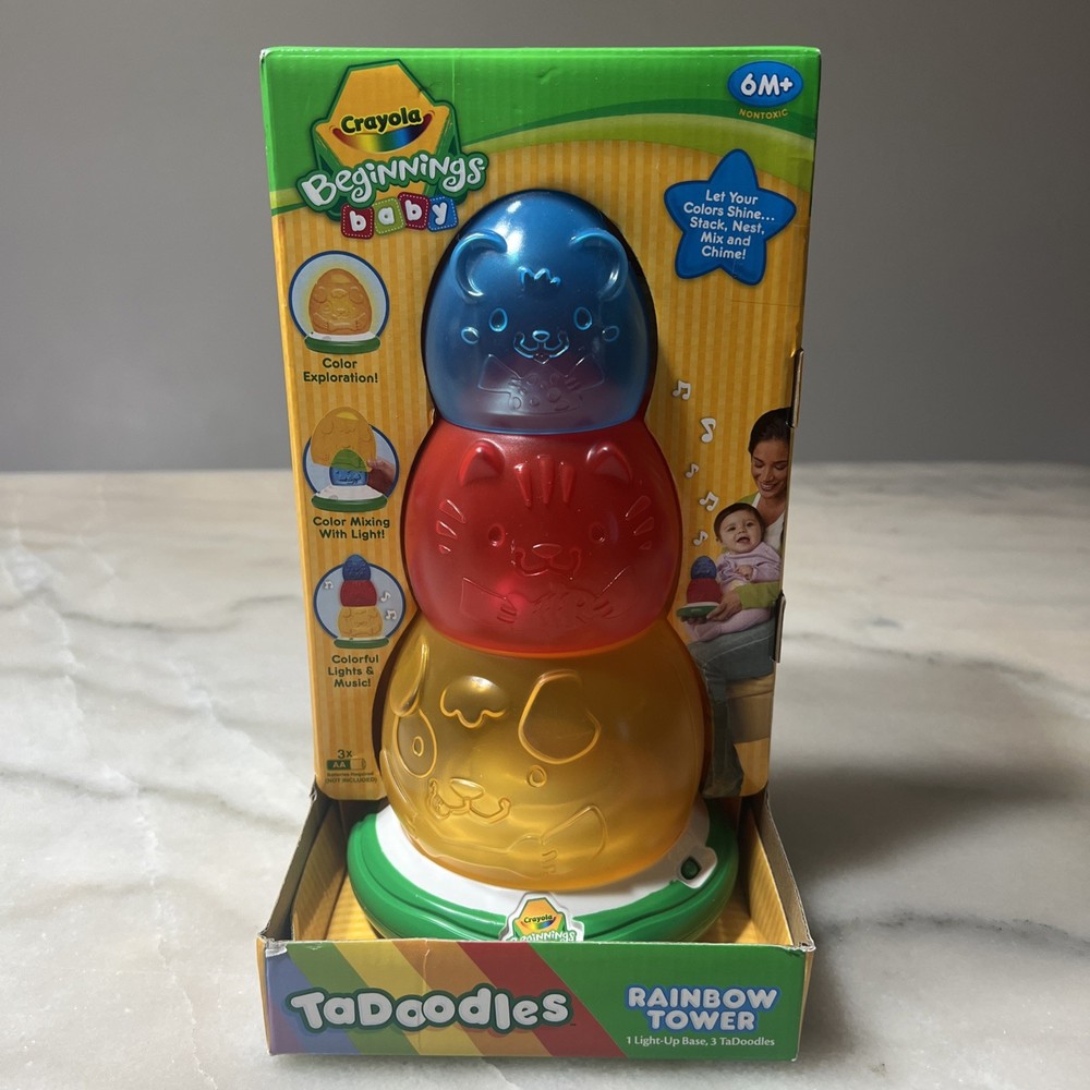 Crayola Beginnings Tadoodles Rainbow Tower Battery Sounds & Lights Toy VGUC