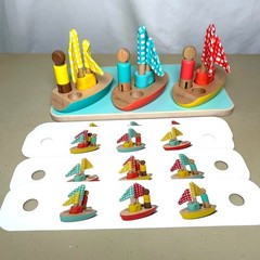 Lovevery Pattern Match Boats & Cards Set The Analyst Montessori Play Kit