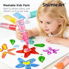 Bright 15-Color Non-Toxic Finger Paint Set – Perfect for Toddlers’ Arts & Crafts