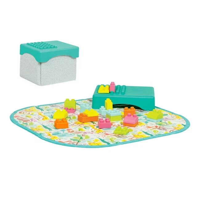 Infantino Super Soft 1st Building Blocks Activity Station & Play Mat 20 blocs