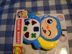 Musical Blue Monkey Instrument 18 Mos+ Lights Animal Sounds Music Infant Toys
