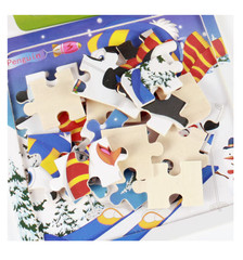 20PCS Wooden Cartoon Puzzle Kids Educational Learning Toy