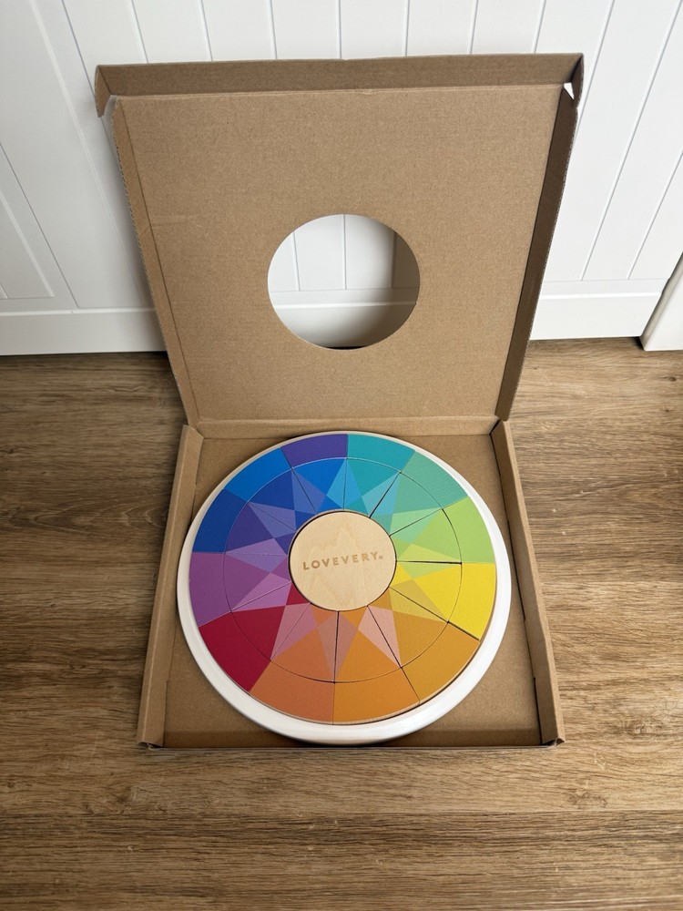 Lovevery Color Theory Wheel Puzzle Solid Wood, Months 46-48 New In Box