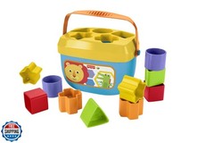 Fisher-Price Stacking Toy Baby’s First Blocks Set of 10 Shapes for Sorting Pl