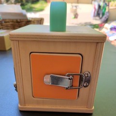 LOVEVERY Wooden Lock Box Latches Montessori Learning Toy from The Realist Box
