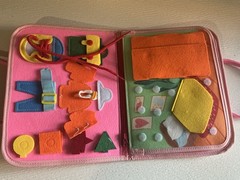 Ormywo Alphabet Interactive Sensory Toy, Polyester Bag Book Soft