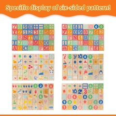 ABC Wooden Building Blocks for Toddlers 3 Large, 40 PCS Alphabet & Number Sta…