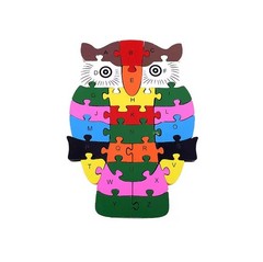 Montessori educational animal wooden toys puzzles alphabet numbers