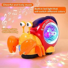Interactive Crawling Crab Baby Toy with Music Lights Dancing Moving Fun Kids USA