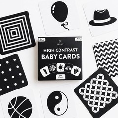 Spiggly High Contrast Baby Visual Stimulation Cards – Infant, Black and White