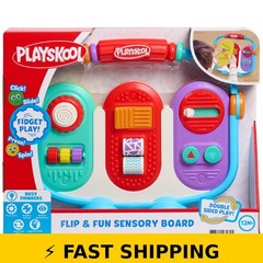 Playskool Flip & Fun Sensory Board Toy for Toddlers, 4-Piece Set