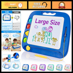 Magnetic Drawing Board for Toddlers, Etch & Sketch Pad with Stamps, 16×13 in, Ed