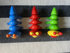 Multicolor Caterpillar Stacking Toy Set of 3 for Hand-Eye Coordination in Jar