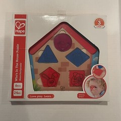 NEW Hape Who’s In The House Puzzle 6 Piece 24 Months+ Level 3 Infant