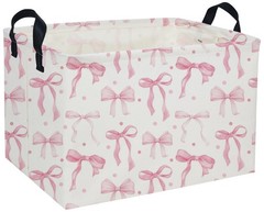 Kids Basket Pink Baskets Girls Basket Rectangular Cute Storage Bin for Room D…