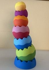 Fat Brain Toy Co. Tobbles Neo Stackable Toddler Sensory Balance Toy
