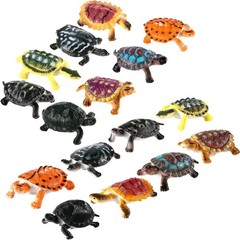 Durable 16 Piece Mini Turtle Figurines Set – Perfect for Parties and Learning
