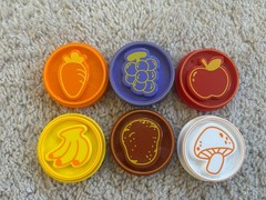 VTech Chomp & Count Dinosaur Toy Replacement Tokens Food Discs Coins Lot of 6