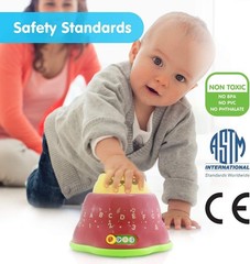 Colorful Whack and Learn Mole: Light-Up Button Toy for 6M+ Infants & Toddlers