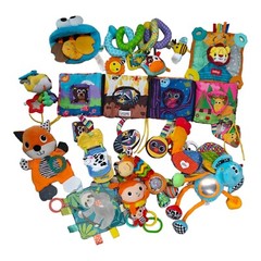 Baby Rattle Toys Colorful Animals Book Teething Lot Of 12