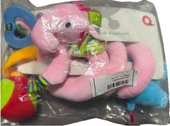 Sozzy- Crib Spiral Toy or for Stroller, Car Seat, Bassinet -Pink Elephant