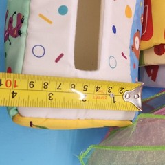 Baby Toddler Kids Cloth Tissue Box With Crinkle Paper Tissues Handmade