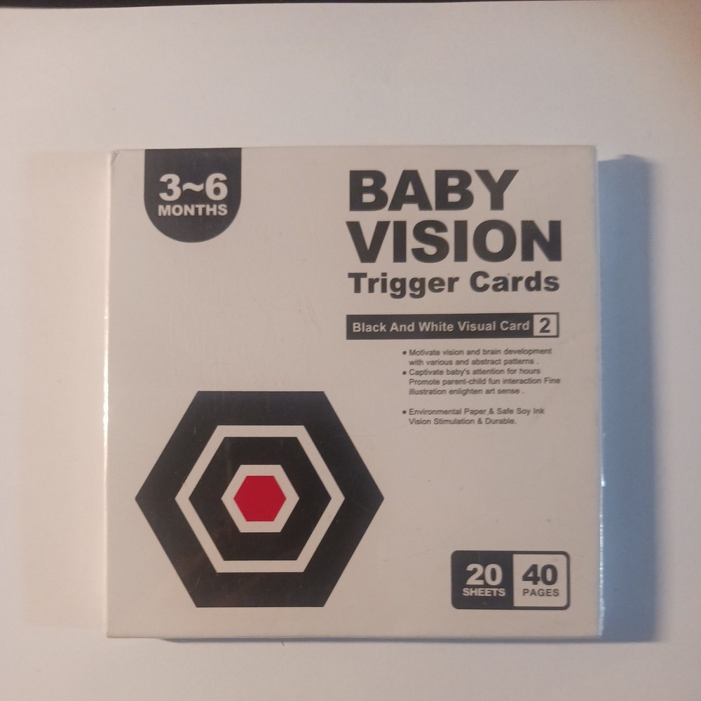 Baby Vision Trigger Cards Visual Stimulation Brain Development High Contrast