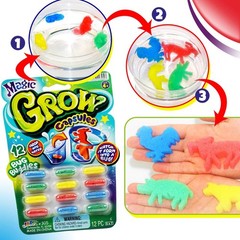 Ja-Ru Magic Grow Capsules, (3 Packs Assorted). Water 3 Packs, Assorted Colors
