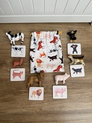 Lovevery Companion Play Kit Montessori Animal Match Organic Cotton Bag Complete!
