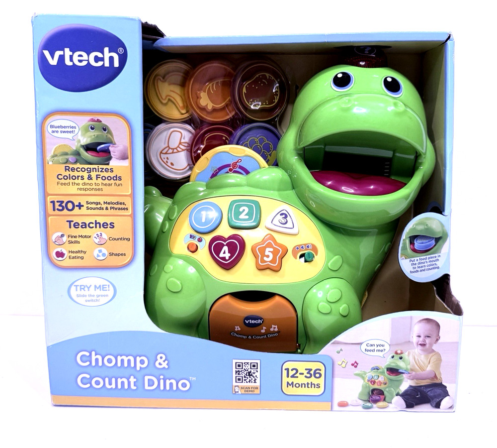 VTech Chomp and Count Dino Toy for Toddlers 1-3 Years Old