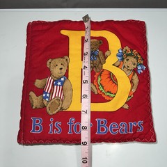 Vintage Cranston Teddy Bear Cloth Book B Is For Bears Handmade Fabric Book 9 X 9