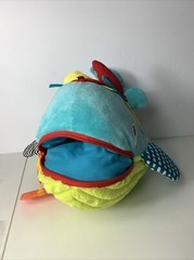 Dolce Play & Learn Whale Plush Interactive Baby Toy Textured Zipper Motor Skills