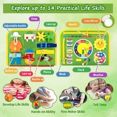 Toddler Busy Board, Farm Busy Book Montessori Toys for Toddlers, Sensory Boar…