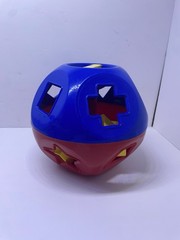 Vintage Tupperware SHAPE-O-BALL Toys Shape Sorter Missing Shape #4&8