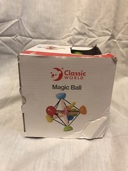 Classic World Magic Ball Learning Infant Toy Hand Crafted Natural Wood￼ Colorful