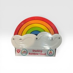 Stacking Rainbow Cloud Toy By Playgo Early Learning Baby Toy Ages 6 Months+ New