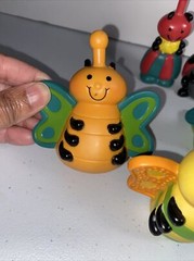 7 Battat JUST B YOU Snug Bugs Colorful Baby Link Snap Together Toys Lot Insects